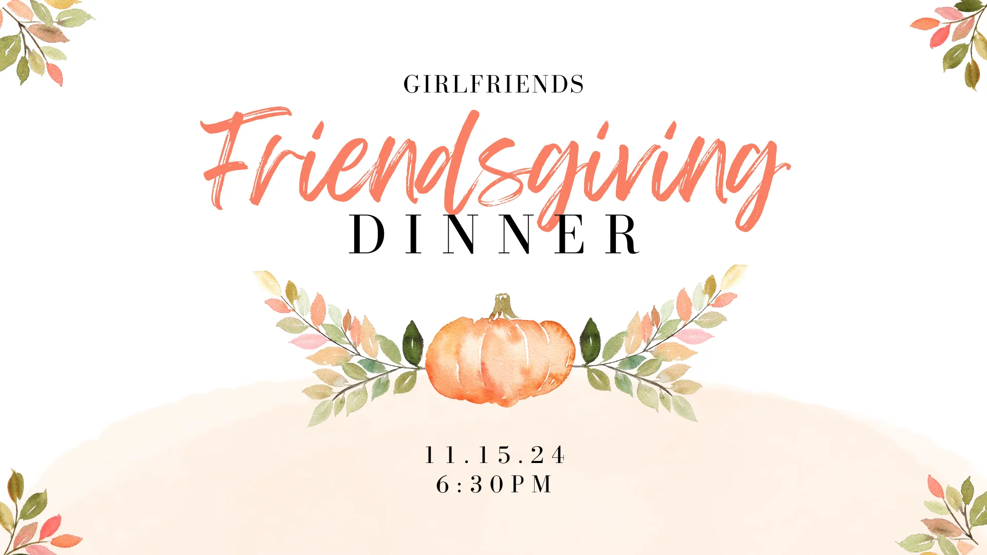 Friendsgiving Dinner Thanksgiving Feast Invitation (Presentation)